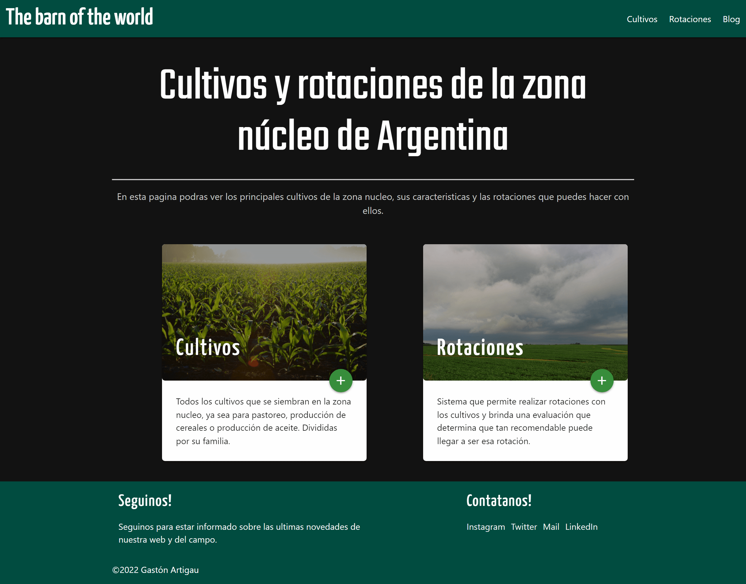 aplicacion web de cultivos y rotaciones 